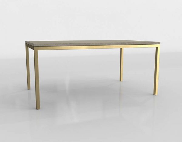 Parsons Marble Top Dining Table 3D Model