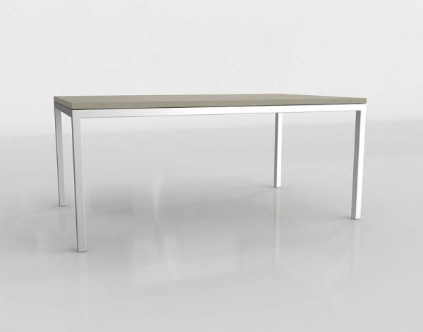 Parsons Gray Surface Dining Table 3D Model