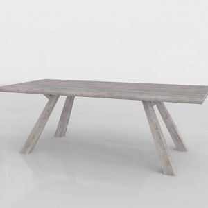 Beaumont Rectangular Dining Table 3D Model