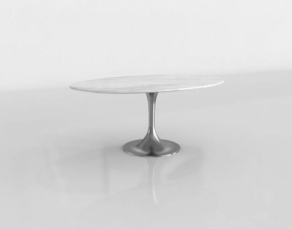 Tulip Oval Dining Table 3D Model