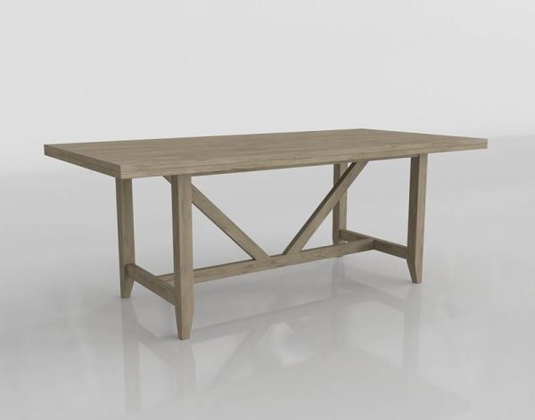 Upton Dining Table 3D Model