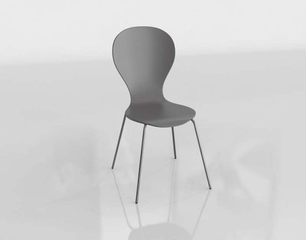 Goddard Dark Dining Chair 3D Model