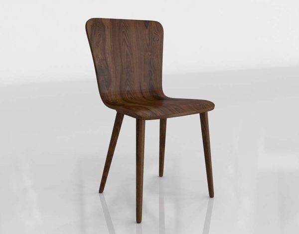 Sede Walnut Dining Chair 3D Model