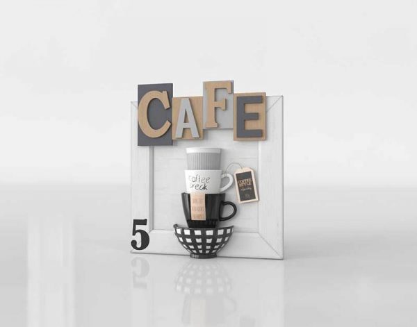 Modelo 3D Cuadro Cafe