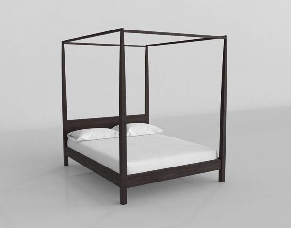 Goa King Size Bed 3D Model