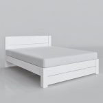 White Double Bed 3D Model