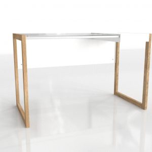Glass Desk with Drawer 3D Model