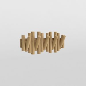Wood Wall Coat Rack 3D Model