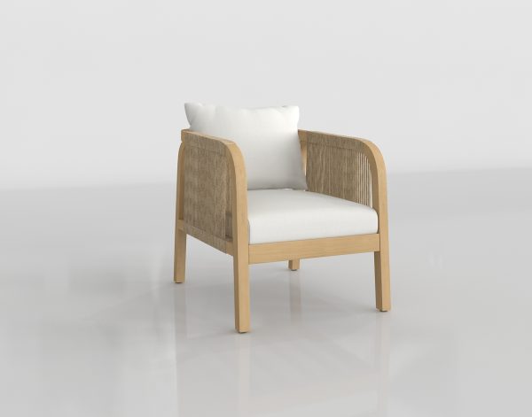 Acacia and Rope Armchair 3D Model