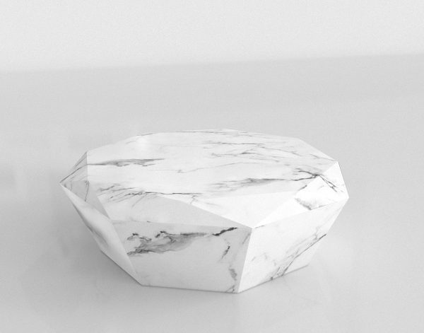 Modelo 3D para Descargar Mesa de Centro Diamond Mármol