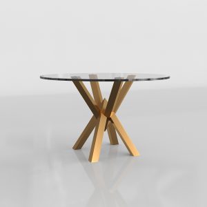 Gold Triumph Dining Table 3D Design for Download