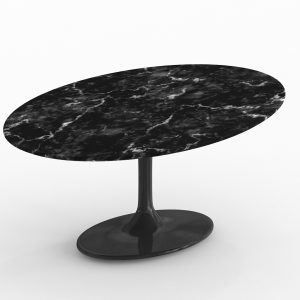 Oval Solo Dining Table 3D Modeling