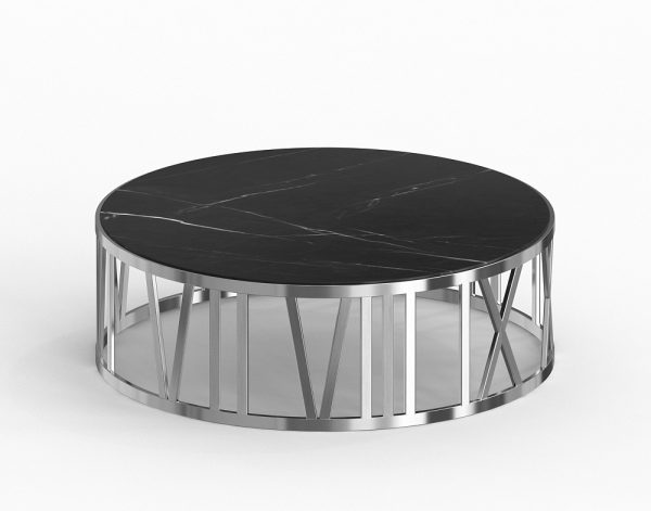 Roman Numbers Circular Coffee Table 3D Design Online
